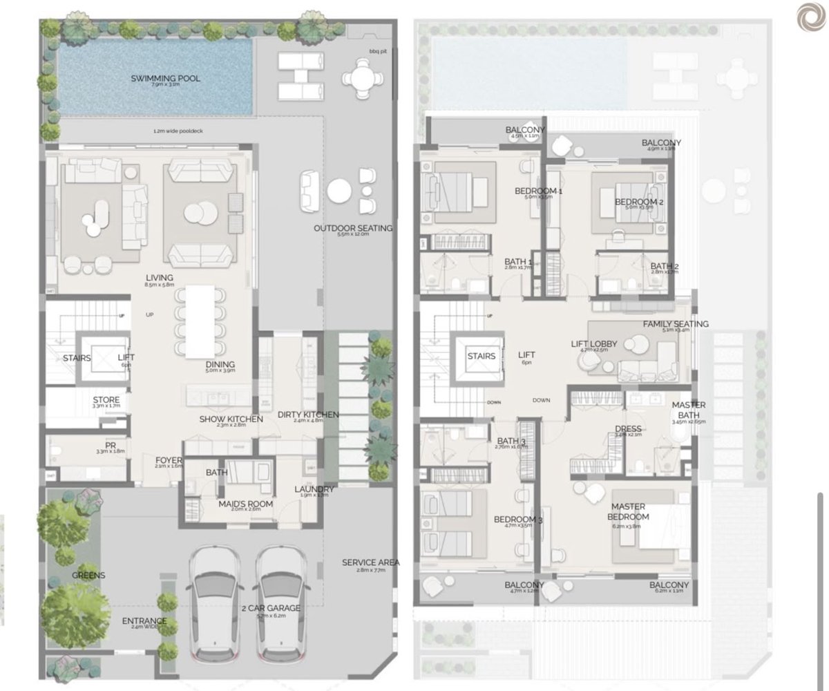 4BR + Maid | Jumeirah Golf Estates 2 presentation photo 7